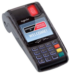 Ingenico Biometric Credit Card Terminal with EMV Chip and PIN Processing NFC.