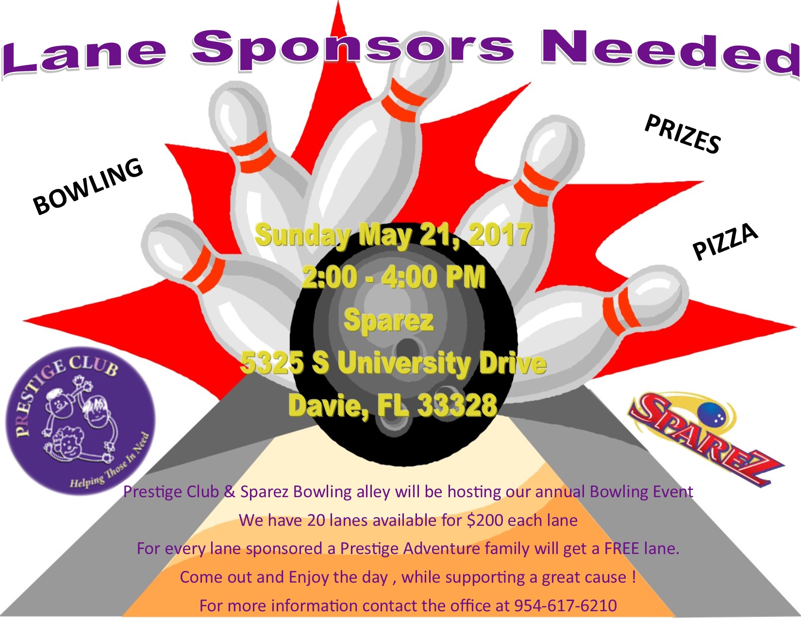 Lane Sponsors Needed